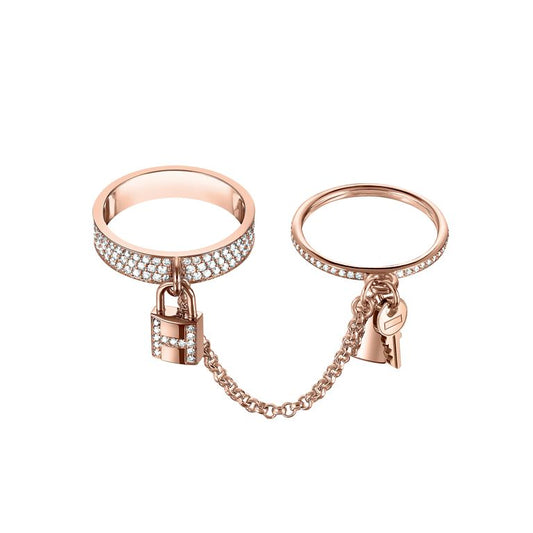 [Bling Jewelrys ]HM KELLY CLOCHETTE DOUBLE RING IN  WITH DIAMONDS