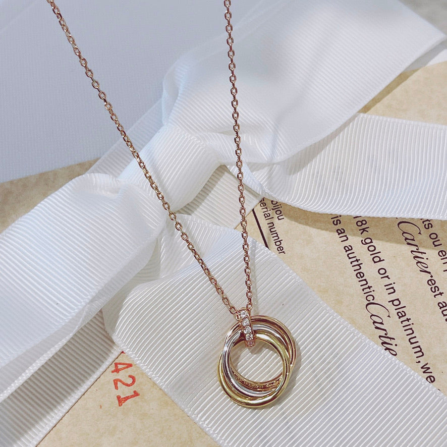 [Bling Jewelrys ]トリニティ ネックレス ゴールド ダイヤモンド