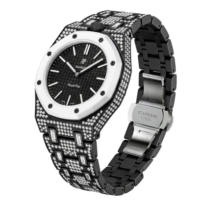 [Bling Jewelrys]Royal Oak Pop Exclusive Bioceramic Case & Bioceramic Strap Full Diamond