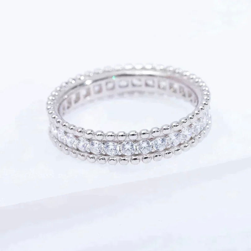 [Bling Jewelrys] パーリー ダイヤモンド シルバーリング