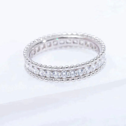 [Bling Jewelrys] パーリー ダイヤモンド シルバーリング