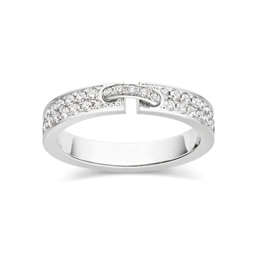 [Bling Jewelrys ]ALLIANCE LIENS VIDENCE PAVED DIAMOND 4MM RING