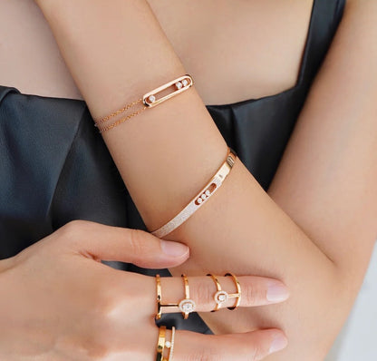 [Bling Jewelry] Move Noa Roségold Pavé-Diamant-Armreif