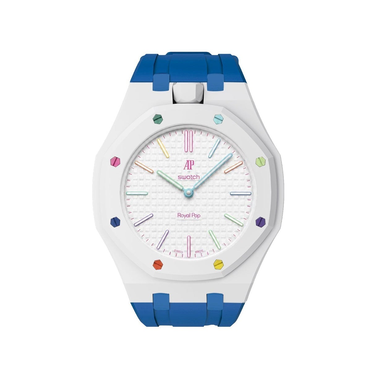 [Bling Jewelrys]Royal Oak Pop Exclusive Bioceramic Case & Silicone Strap Mix Color