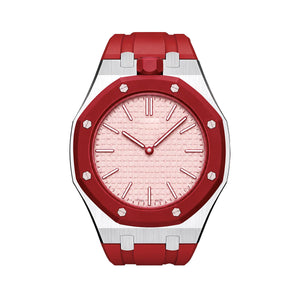 {
  "Bling Jewelrys": "ブリングジュエリー",
  "OAK POP RED STEEL SILICONE STRAP": "オーク ポップレッド ステンレススチール シリコンストラップ"
}