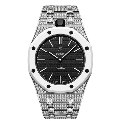 [Bling Jewelrys]Royal Oak Pop Exclusive Bioceramic Case & Bioceramic Strap Full Diamond