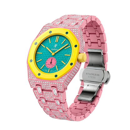 [Bling Jewelrys]Royal Oak Pop Exclusive Bioceramic Case & Bioceramic Strap Full Diamond