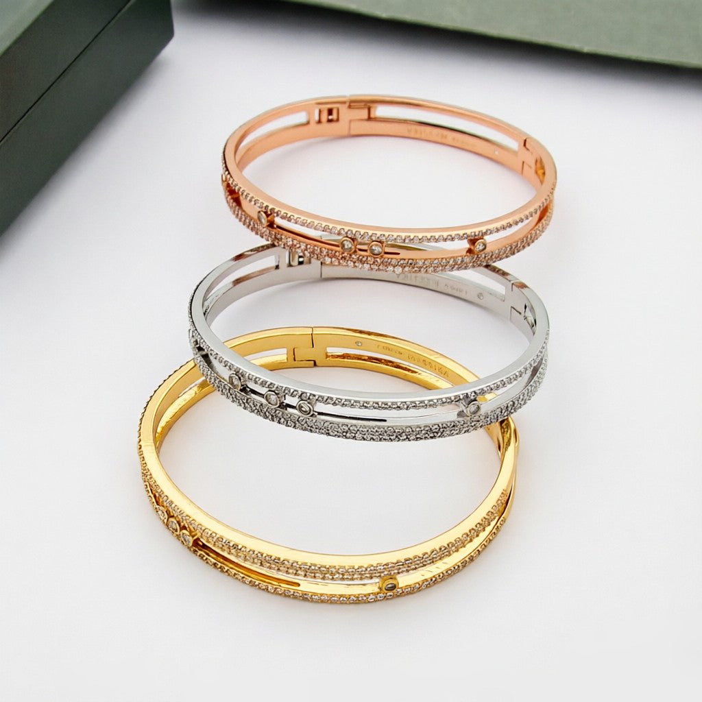 [Bling Jewelrys]ムーヴ ロマーヌ パヴェ バングル