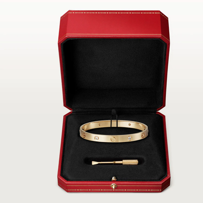 [Bling Jewelry] LIEBESARMBAND 6,1 MM 4 DIAMANTEN