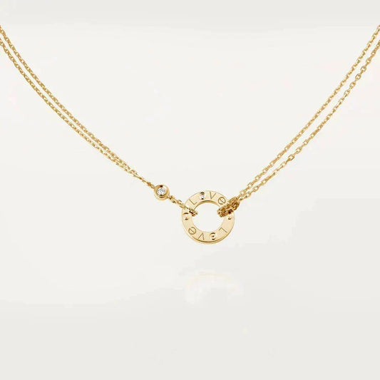 [Bling Jewelrys ]LOVE NECKLACE 16MM 2 DIAMONDS