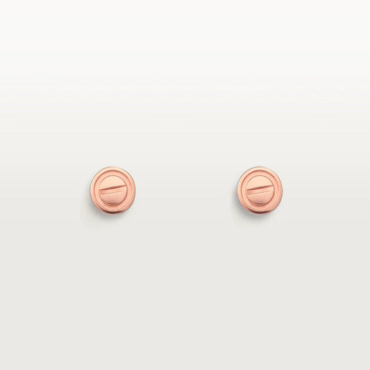 [Bling Jewelrys ]LOVE EARRINGS PINK GOLD 10MM