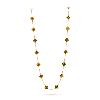 [Bling Jewelrys ]CLOVER 20 MOTIFS TIGER EYE ROSE GOLD