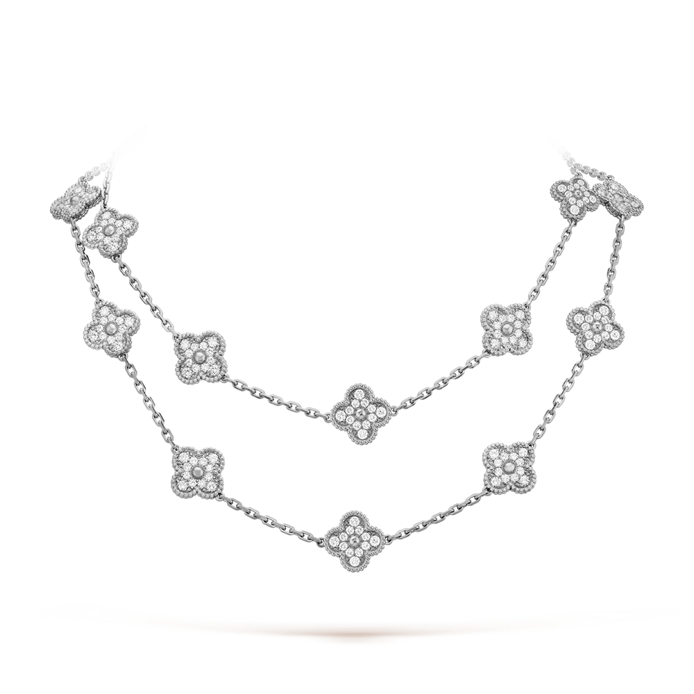 [Bling Jewelrys ]CLOVER 20 MOTIFS DIAMOND SILVER