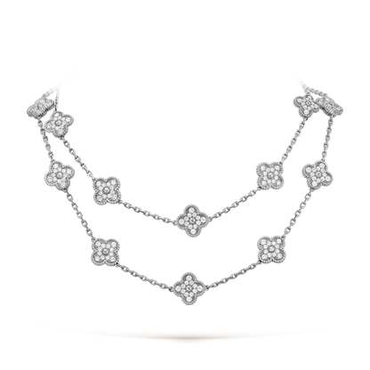 [Bling Jewelrys ]CLOVER 20 MOTIFS DIAMOND SILVER