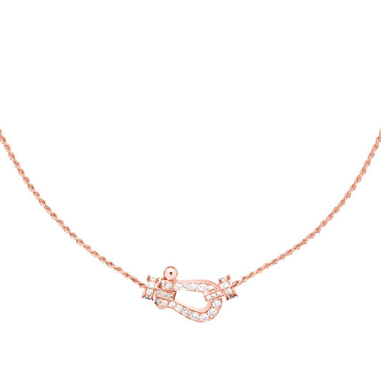 [Bling Jewelrys ]FORCE 10 PINK GOLD DIAMOND NECKLACE