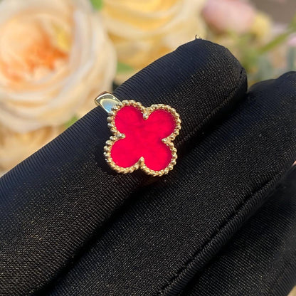 [Bling Jewelrys]NEUE KLEEBATT-RINGE MIT ROSA EMAILLE
