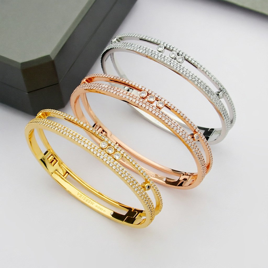 [Bling Jewelrys]ムーヴ ロマーヌ パヴェ バングル