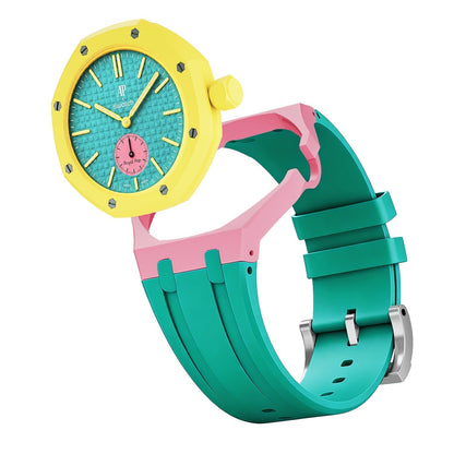 [Bling Jewelrys]Royal Oak Pop Exclusive Bioceramic Case & Silicone Strap Mix Color