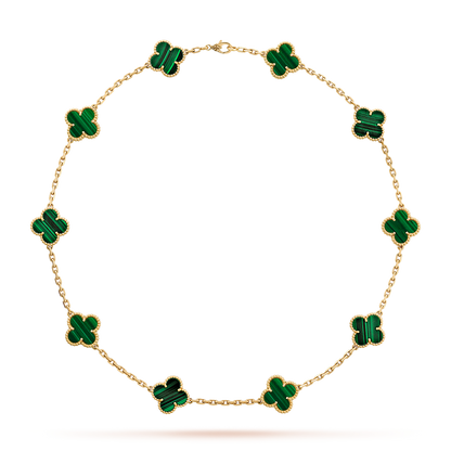 {
  "Bling Jewelrys": "Bling Jewelry",
  "CLOVER 10 MOTIFS MALACHITE NECKLACE": "KLEEBLATT-HALSKETTE MIT 10 MALACHIT-MOTIVEN"
}