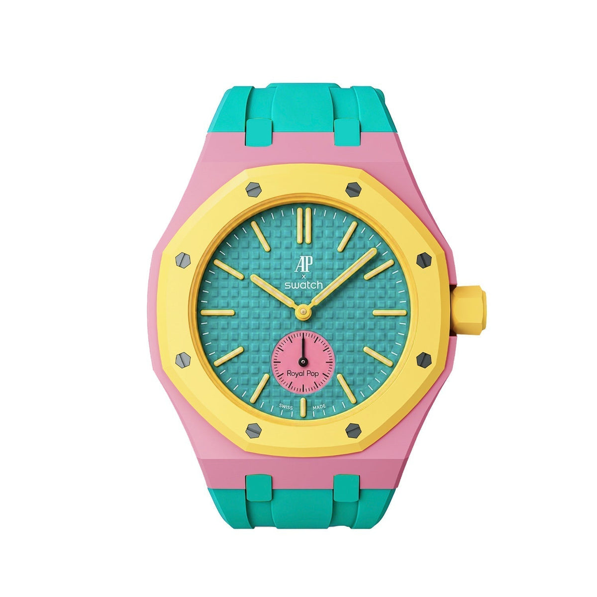 [Bling Jewelrys]Royal Oak Pop Exclusive Bioceramic Case & Silicone Strap Mix Color