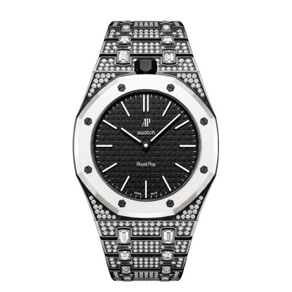 [Bling Jewelrys]Royal Oak Pop Exclusive Bioceramic Case & Bioceramic Strap Full Diamond