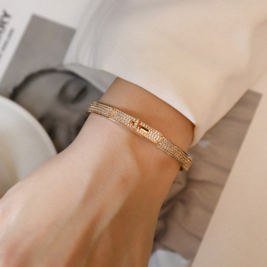 [Bling Jewelrys ]KELLY BRACELET DIAMOND PAVED
