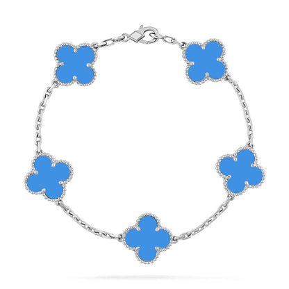 {
  "Bling Jewelrys": "ブリング・ジュエリー",
  "CLOVER 5 MOTIF BLUE AGATE BRACELET COLLECTION": "クローバー 5モチーフ ブルーアゲート ブレスレット コレクション"
}