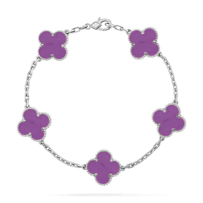 [Bling Jewelrys ] CLOVER 5 MOTIF VIOLET BRACELET COLLECTION