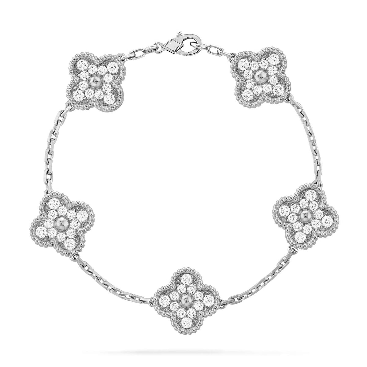 [Bling Jewelrys ] CLOVER 5 MOTIF FULL DIAMOND BRACELET COLLECTION