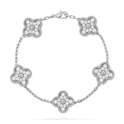 [Bling Jewelrys ] CLOVER 5 MOTIF FULL DIAMOND BRACELET COLLECTION