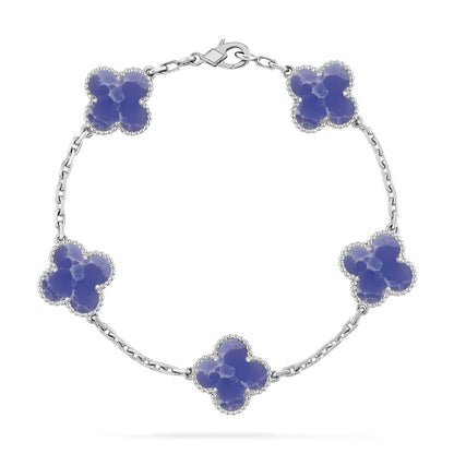 [Bling Jewelrys ]CLOVER 5 MOTIF BLUE VEINS BRACELET COLLECTION