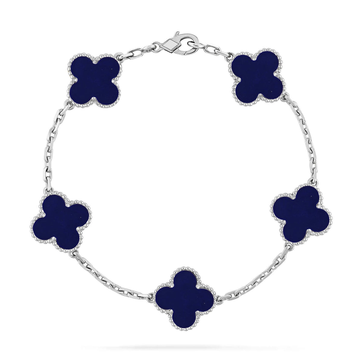 [Bling Jewelrys ]CLOVER 5 MOTIF LAPIS LAZULI BRACELET COLLECTION