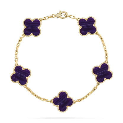 {
  "Bling Jewelrys": "ブリングジュエリー",
  "CLOVER 5 MOTIF PURPLE STRIPES BRACELET COLLECTION": "クローバー 5モチーフ パープルストライプ ブレスレットコレクション"
}