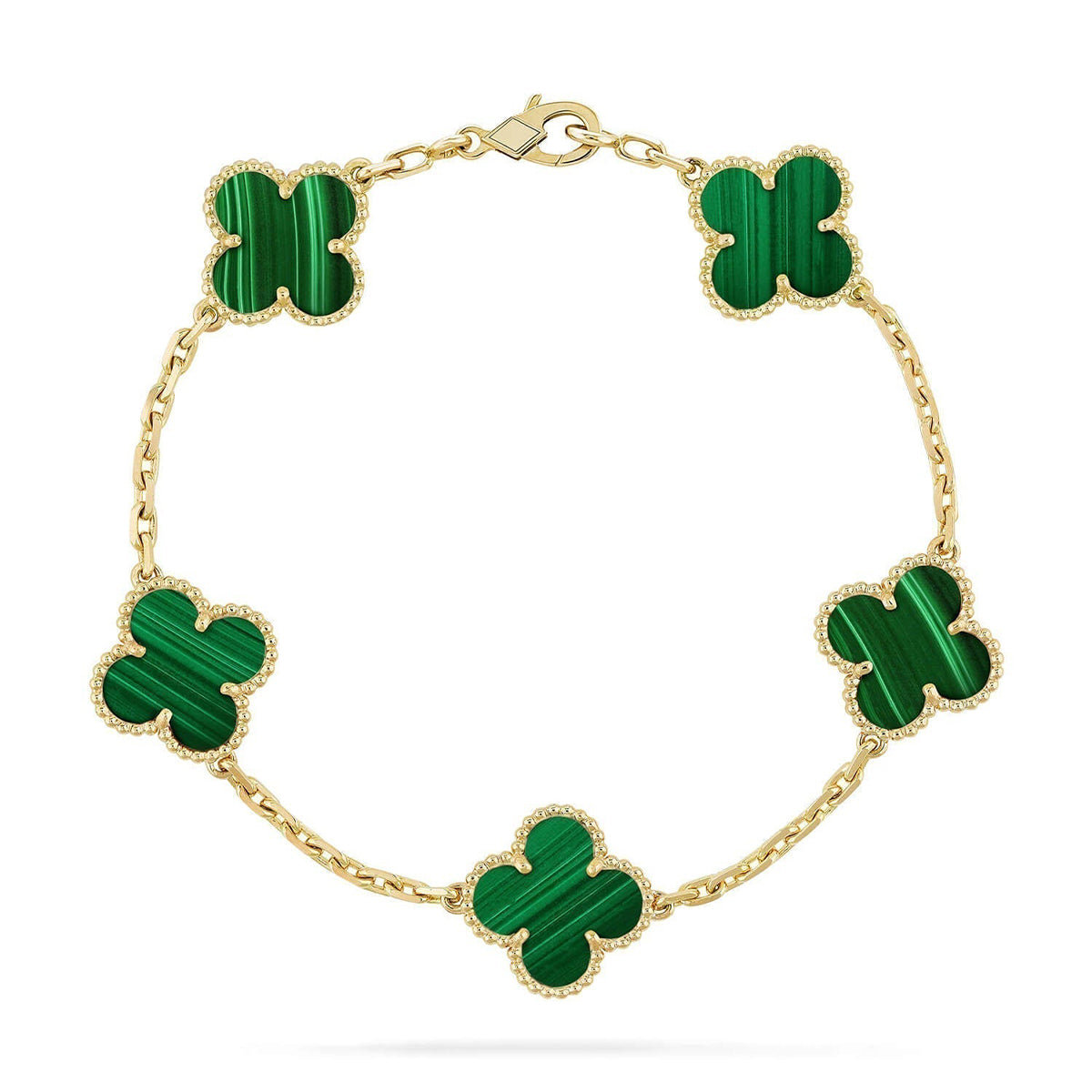 {
  "Bling Jewelrys ": "Bling Jewelrys ",
  "CLOVER  5 MOTIF MALACHITE BRACELET COLLECTION": "KLEEBLATT 5-MOTIV MALACHIT-ARMBAND KOLLEKTION"
}