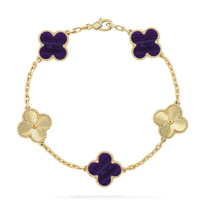 {
  "Bling Jewelrys": "ブリングジュエリー",
  "CLOVER 5 MOTIF PURPLE STRIPES BRACELET COLLECTION": "クローバー 5モチーフ パープルストライプ ブレスレットコレクション"
}