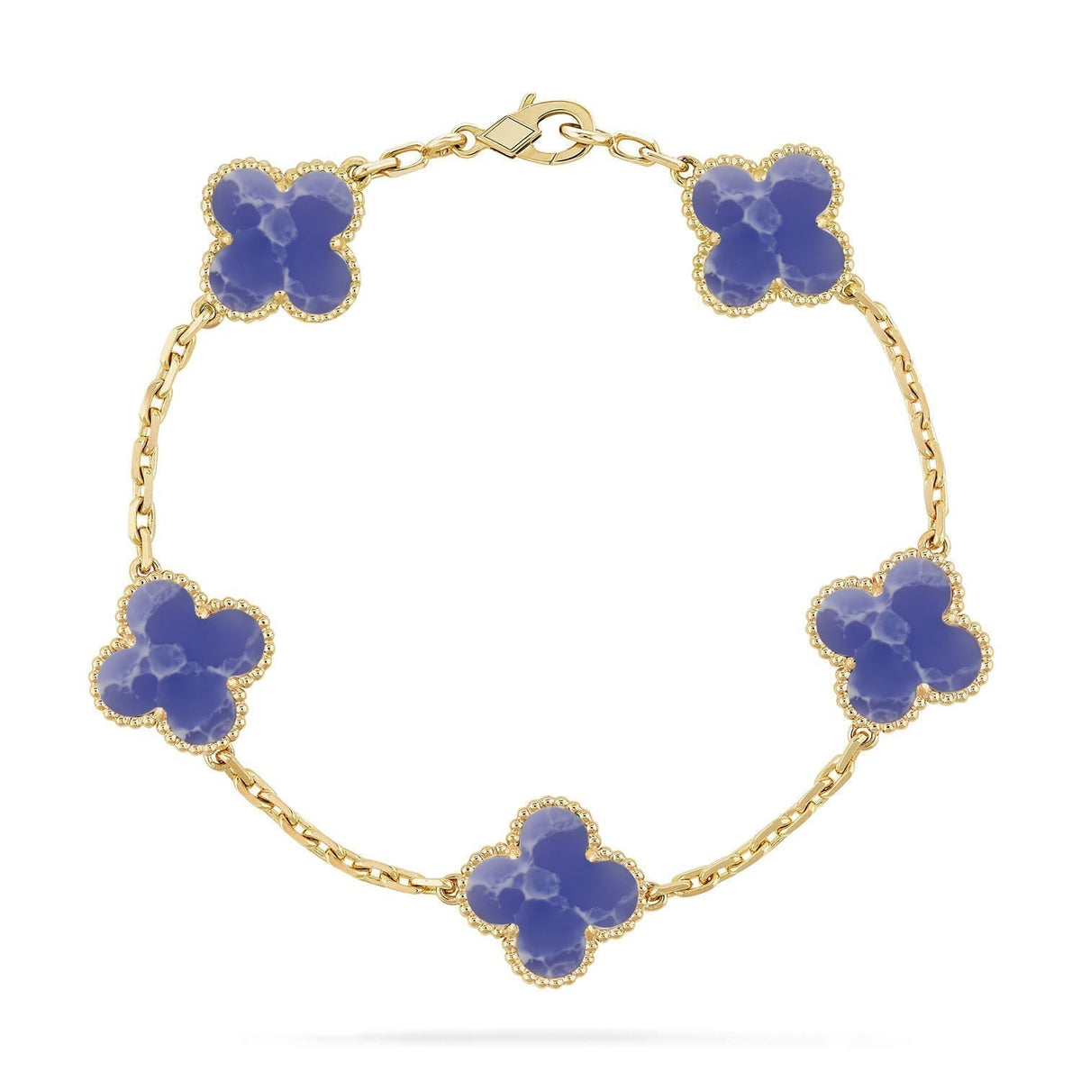 [Bling Jewelrys ]CLOVER 5 MOTIF BLUE VEINS BRACELET COLLECTION