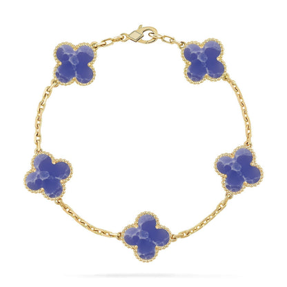 [Bling Jewelrys ]CLOVER 5 MOTIF BLUE VEINS BRACELET COLLECTION