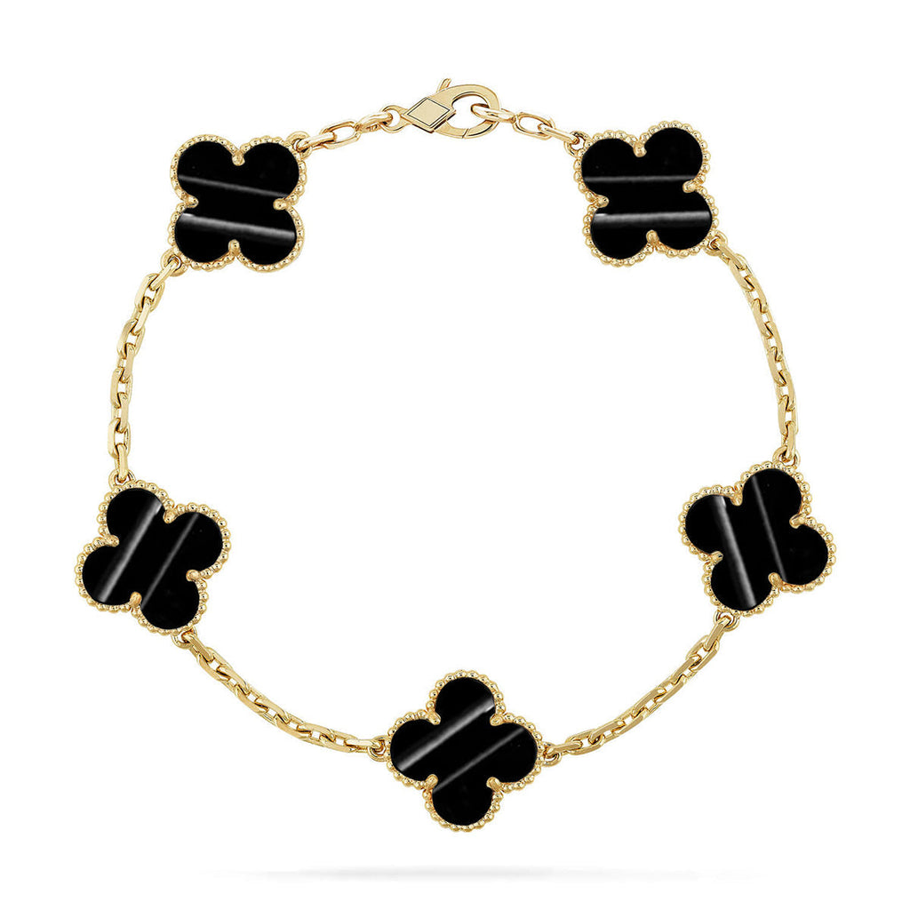 [Bling Jewelrys ] CLOVER 5 MOTIF PULSAR STONE BRACELET COLLECTION