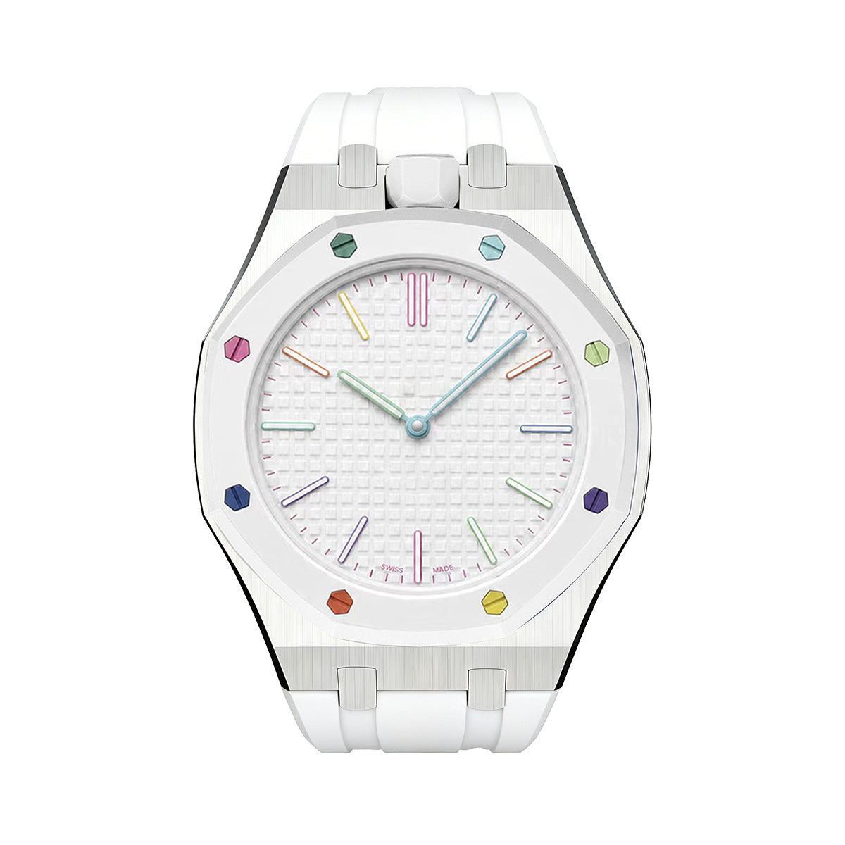 {"Bling Jewelrys":"ブリング・ジュエリー","OAK POP WHITE STEEL SILICONE STRAP":"オーク ポップ ホワイト スチール シリコンストラップ"}
