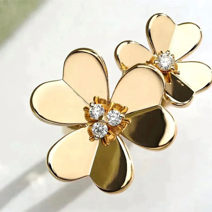 [Bling Jewelrys ]CLOVER COMOS GOLD DIAMOND RING