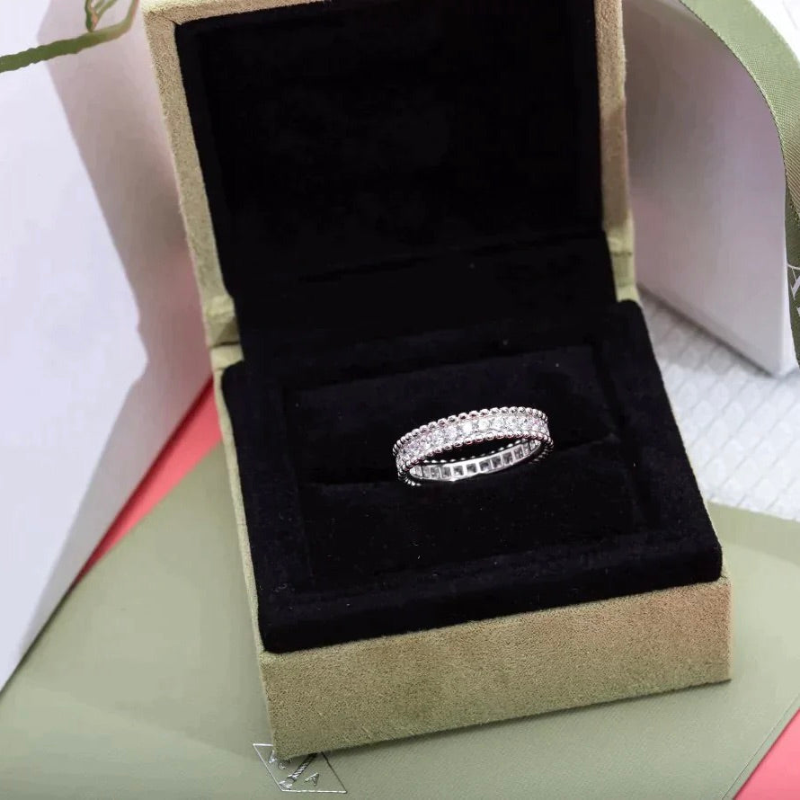 [Bling Jewelrys] パーリー ダイヤモンド シルバーリング