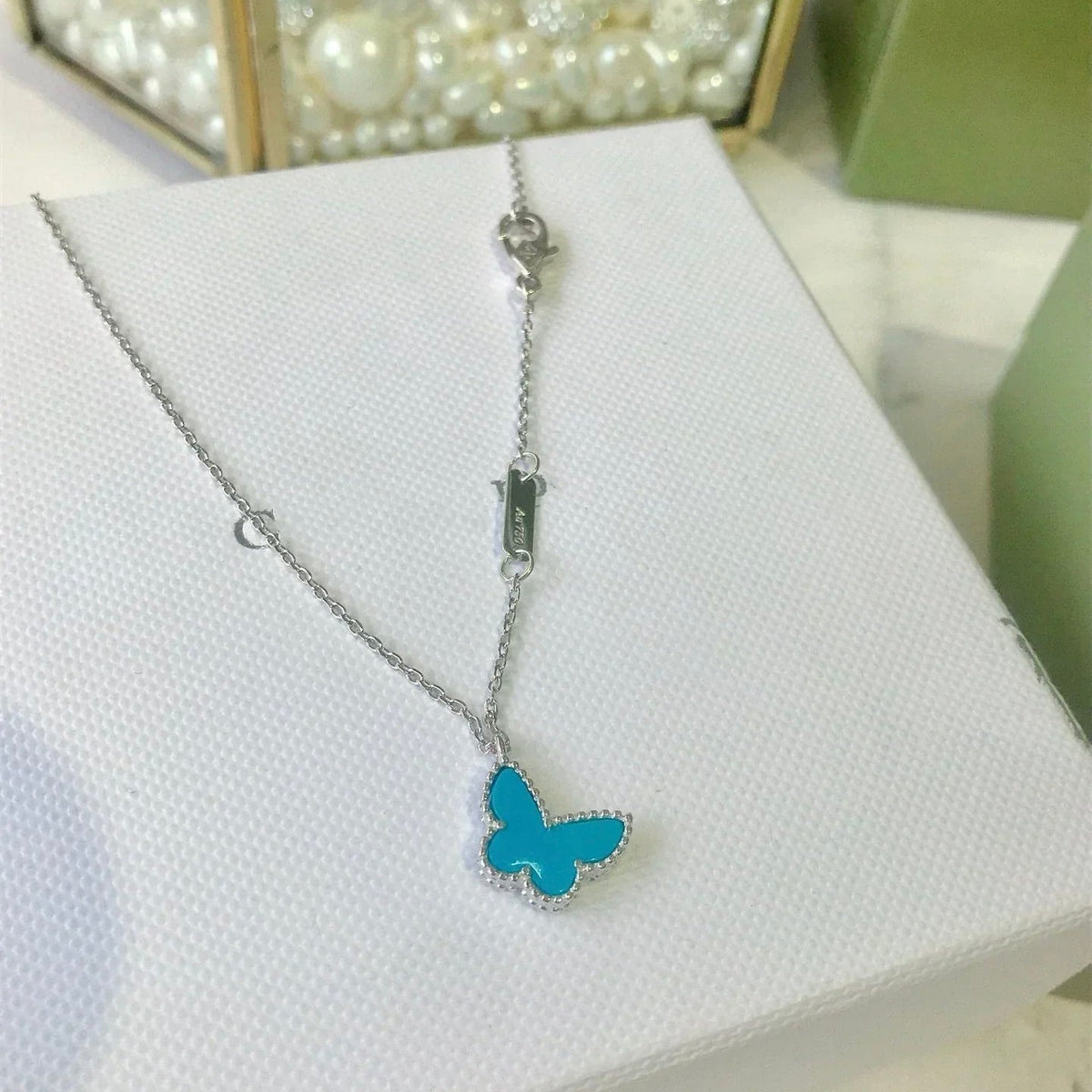 [Bling Jewelrys ]BUTTERFLY TURQUOISE BUTTERFLY BRACELET SILVER