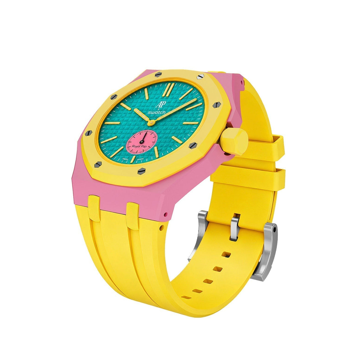 [Bling Jewelrys]Royal Oak Pop Exclusive Bioceramic Case & Silicone Strap Mix Color