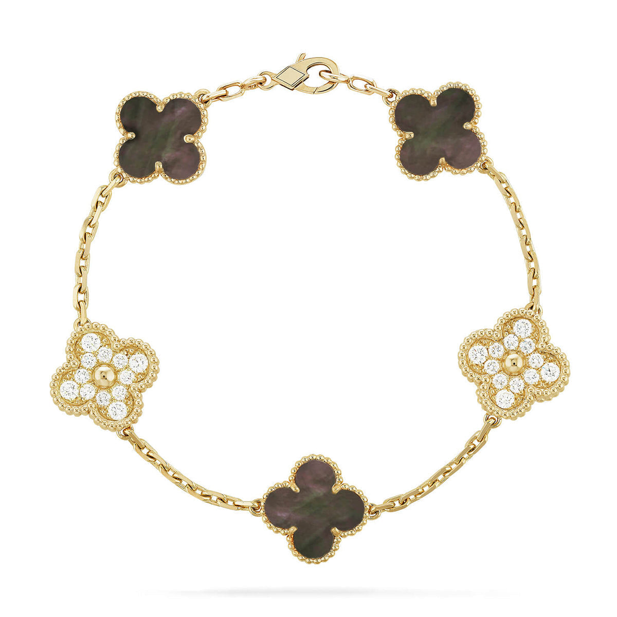 {
  "Bling Jewelrys": "Bling Jewelry",
  "CLOVER 5 MOTIF GRAY MOP BRACELET COLLECTION": "KLEEBLATT 5-MOTIV GRAU PERLMUTT ARMBAND KOLLEKTION"
}