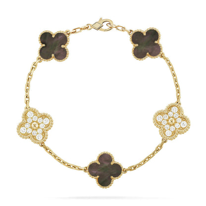 {
  "Bling Jewelrys": "Bling Jewelry",
  "CLOVER 5 MOTIF GRAY MOP BRACELET COLLECTION": "KLEEBLATT 5-MOTIV GRAU PERLMUTT ARMBAND KOLLEKTION"
}