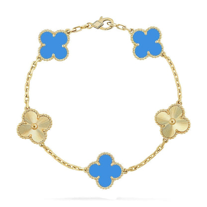 {
  "Bling Jewelrys": "ブリング・ジュエリー",
  "CLOVER 5 MOTIF BLUE AGATE BRACELET COLLECTION": "クローバー 5モチーフ ブルーアゲート ブレスレット コレクション"
}