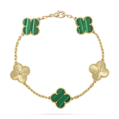 {
  "Bling Jewelrys ": "Bling Jewelrys ",
  "CLOVER  5 MOTIF MALACHITE BRACELET COLLECTION": "KLEEBLATT 5-MOTIV MALACHIT-ARMBAND KOLLEKTION"
}