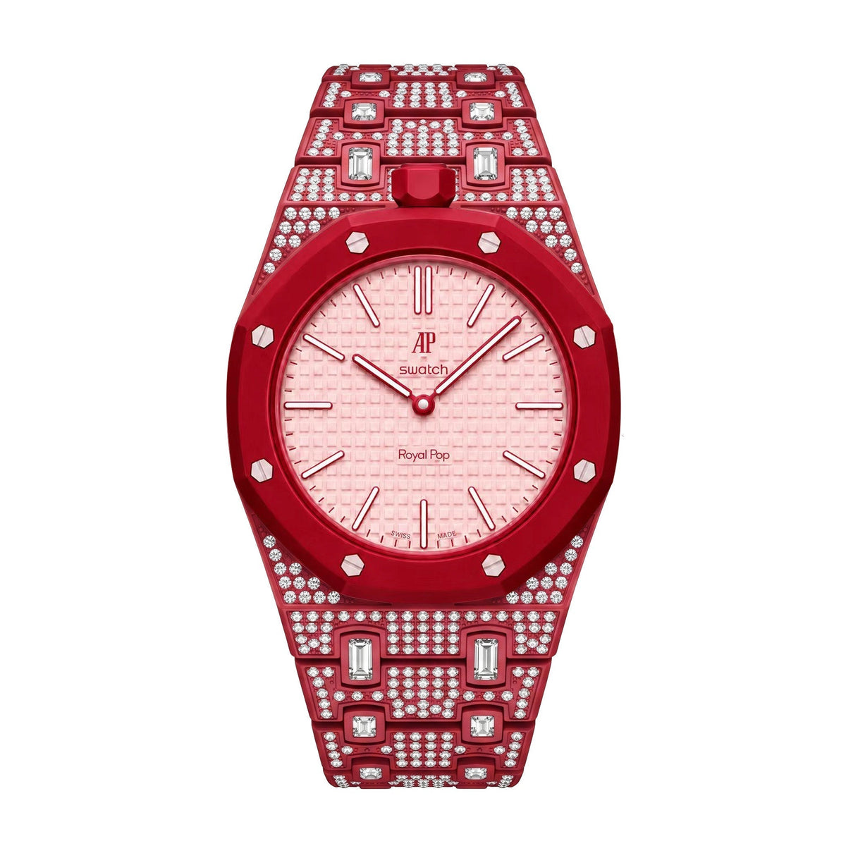 [Bling Jewelrys]Royal Oak Pop Exclusive Bioceramic Case & Bioceramic Strap Full Diamond