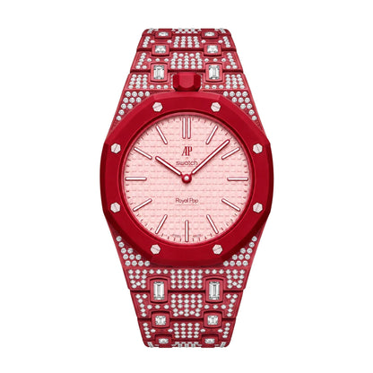 [Bling Jewelrys]Royal Oak Pop Exclusive Bioceramic Case & Bioceramic Strap Full Diamond