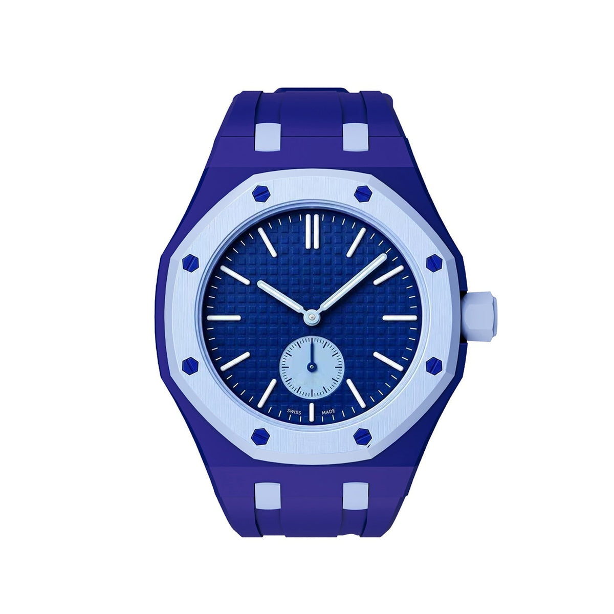 [Bling Jewelrys]OAK POP EXCLUSIVE DARK BLUE AND LIGHT BLUE SILICONE STRAP